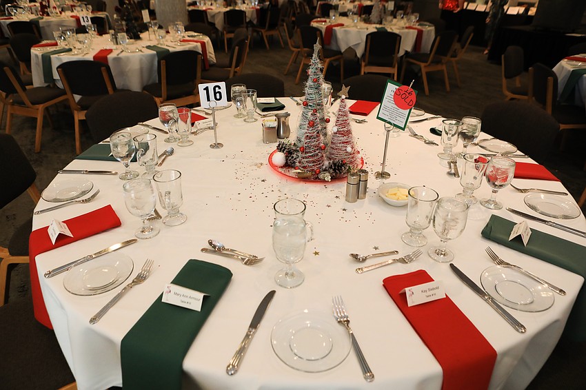 The luncheon's decor had a festive theme.