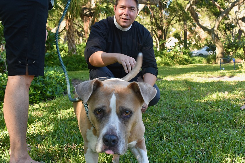 Lahni Brenner after her blessing by Rev. David Marshall.