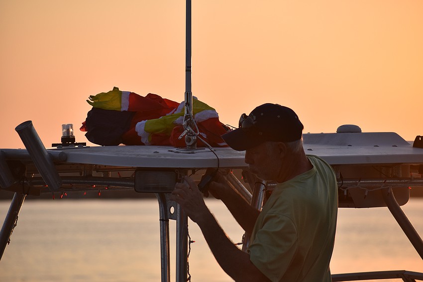 Bradenton's Vern Bratvold prepares his boat.