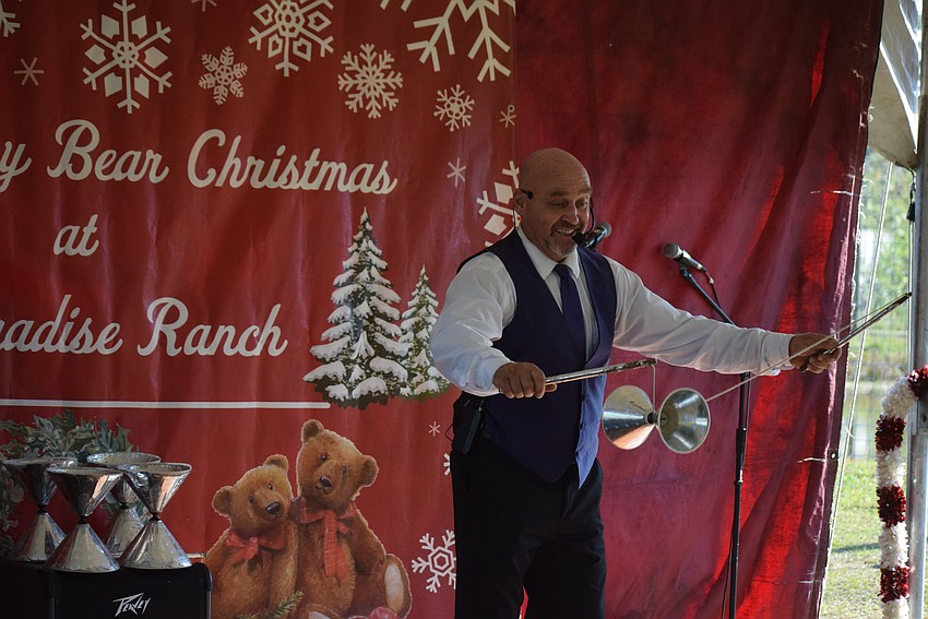 The Great Anastasini performed his juggling act during A Country Bear Christmas at Bearadise Ranch in Myakka.