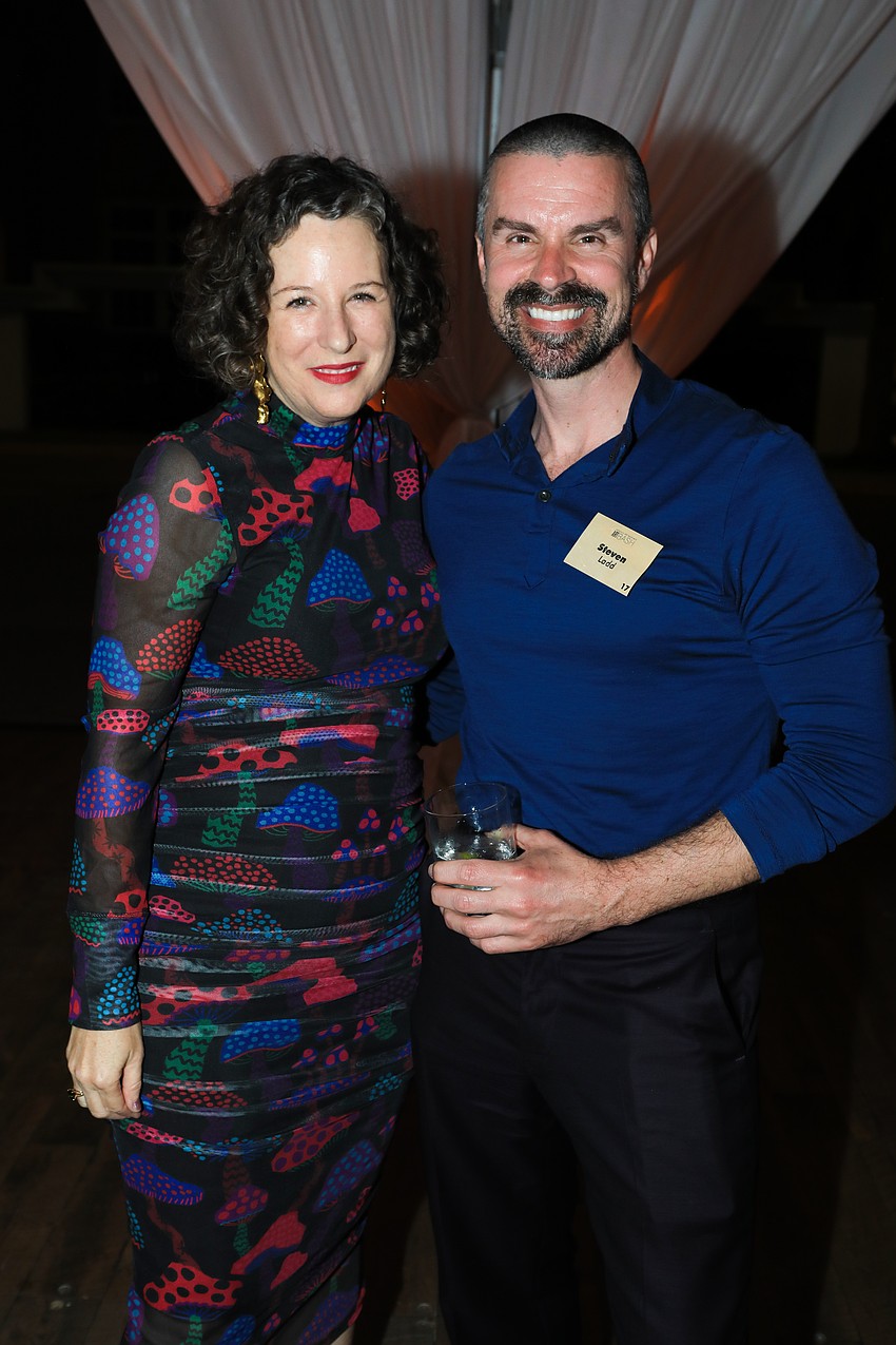 Executive Director Virginia Shearer and artist Steven Ladd