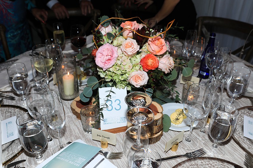 The night's decor boasted an environmental theme.