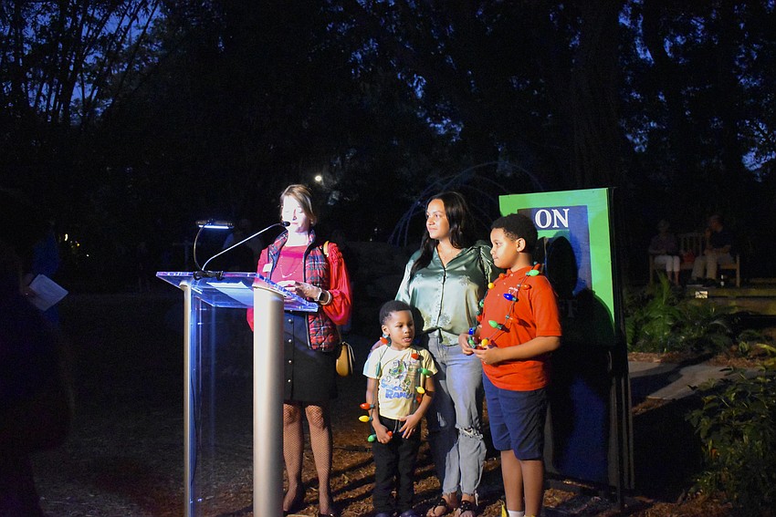 Kirsten Russell introduces Keely Ramsdell and her two sons, Oliver Elliott and Xavier Lawson.