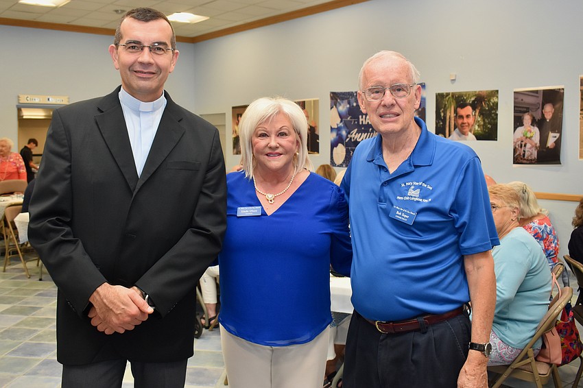 Father Robert Dziedziak, Linda Olsen and Bob Soper