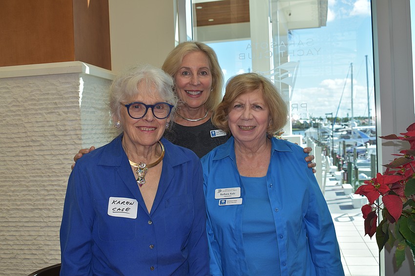 Longboat Key Democratic Club members Karen Case, Susan Gorin and Barbara Katz.