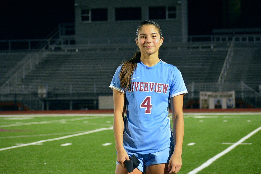 Riverview High girls soccer sophomore Rachel Paule.