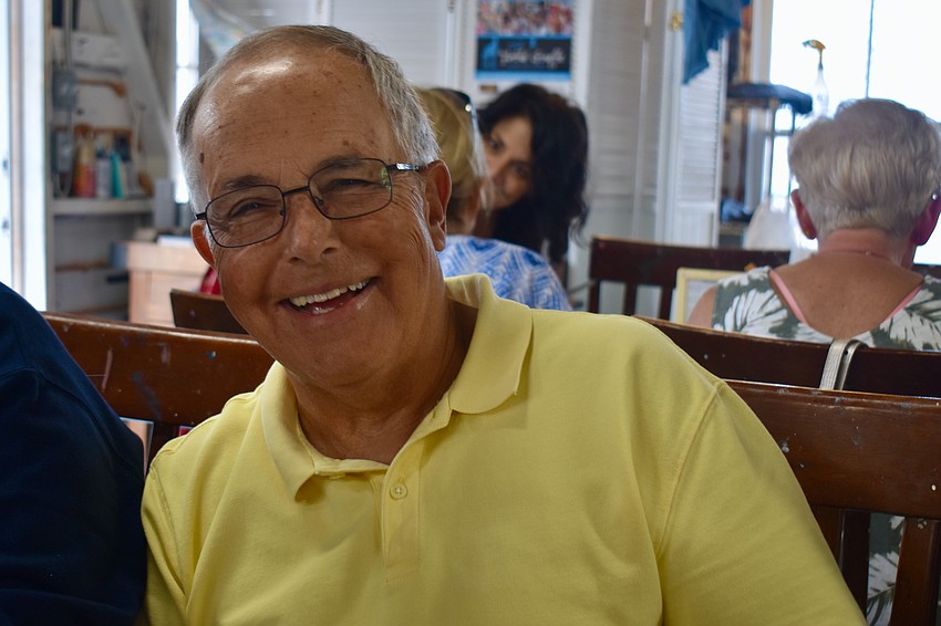 Rick Skerrett is the only husband to join the party.