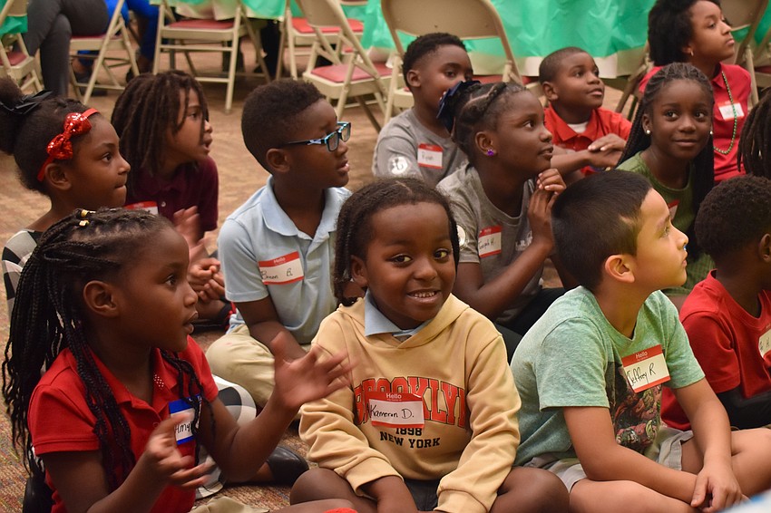 The kids waiting for Santa.