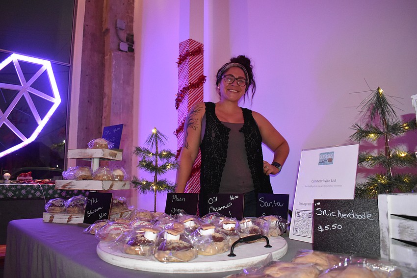 Alyssa Graham represents her business Cookies by the Graham at the RADD Holiday Bash.