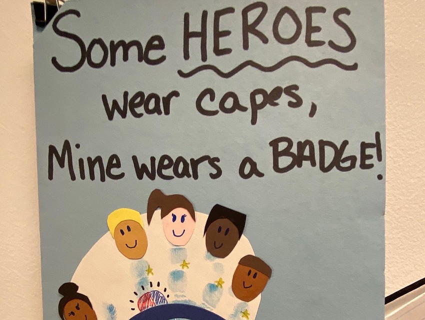 Sarasota Police Department receives thank you card from Riverview High School.