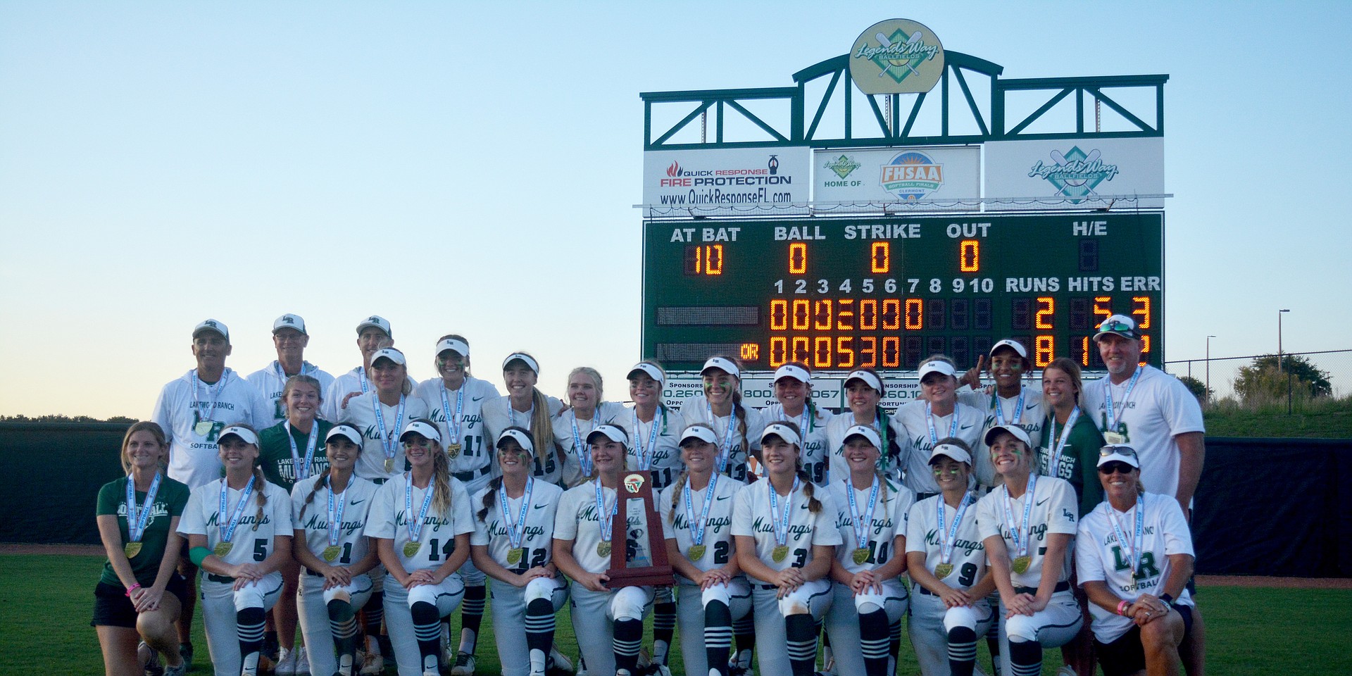 Lakewood Ranch High softball captured its second-straight state title on May 28.
