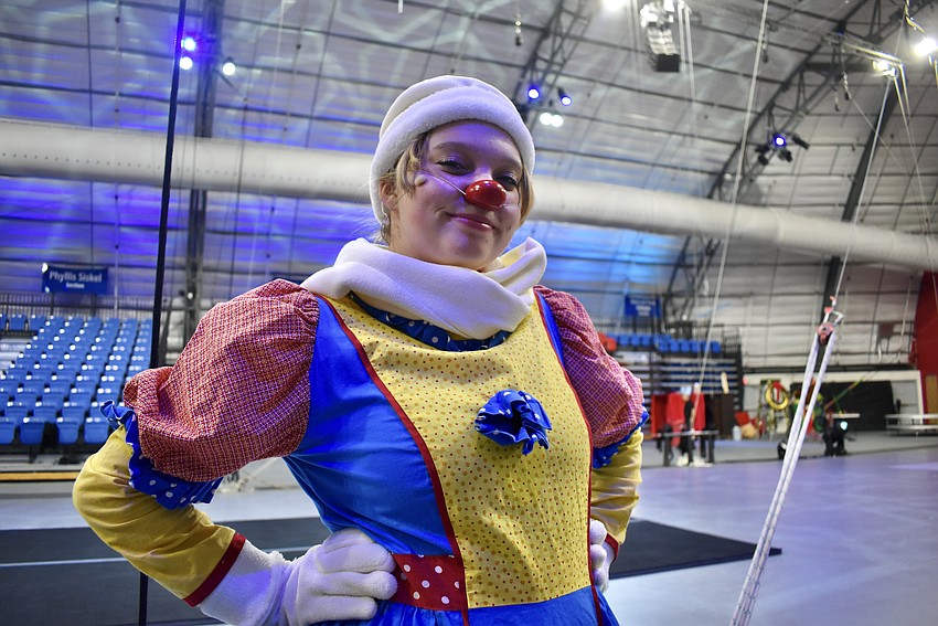 Emma Weber will act as one of the clowns at Sailor Circus Holiday Special.