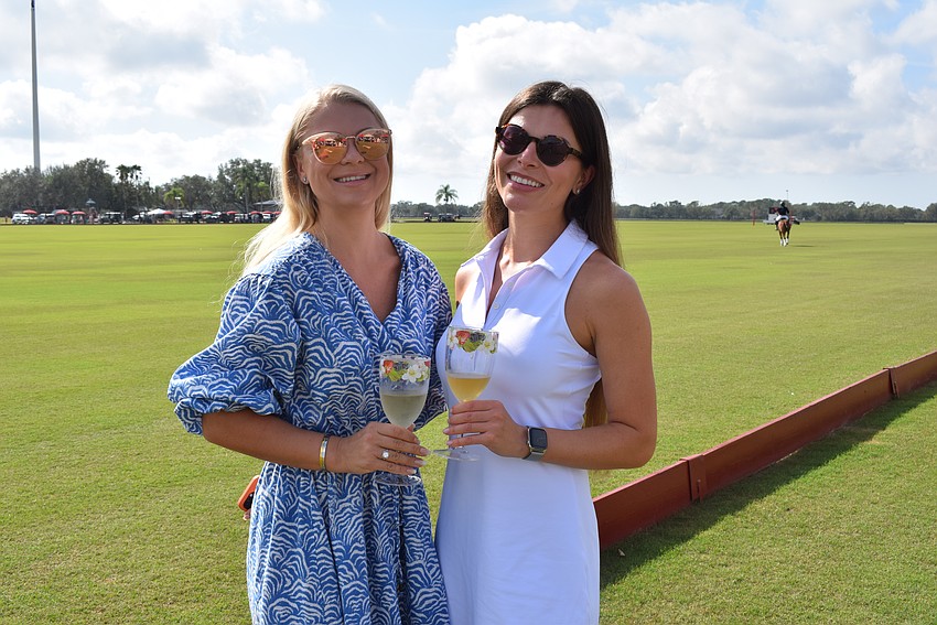 Lakewood Ranch's Irene Kosse and Helen Kosse celebrate New Year's Day at the Sarasota Polo Club.