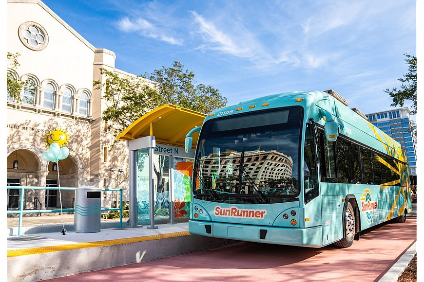 SunRunner, Pinellas County&#39;s first bus rapid transit (BRT) system, launches on Friday, Oct. 21. (Courtesy photo)
