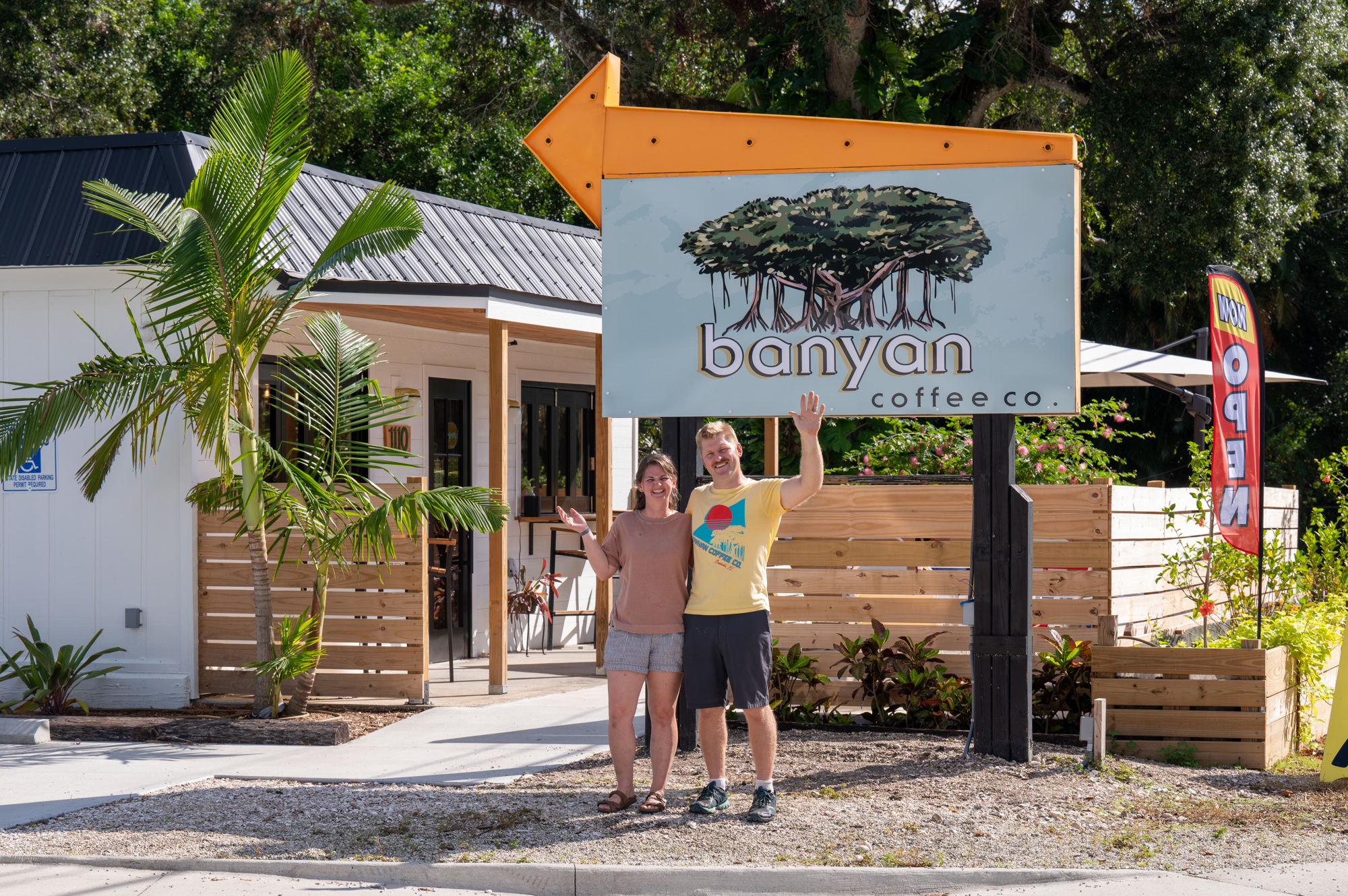 Abbey and Josh Schmitt started roasting coffee beans in their garage. Now they have their own shop. (Photo by Lori Sax)