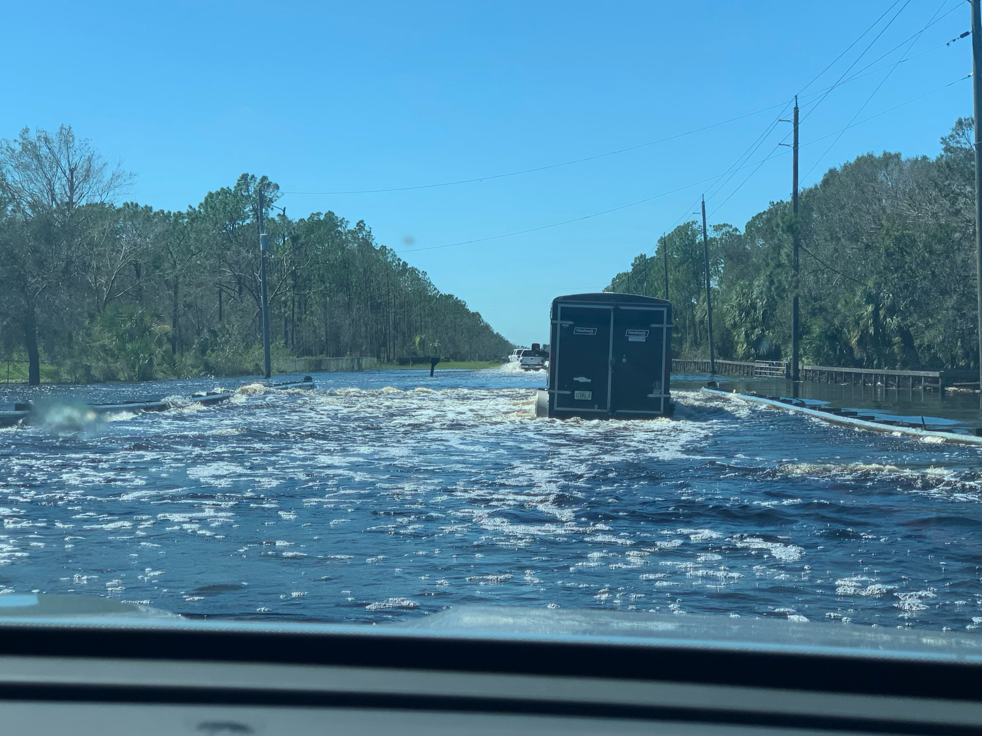 A photo taken during Sean Williams' drive back from Fort Lauderdale to St. Petersburg in the immediate aftermath of Hurricane Ian. (Photo courtesy of Sean Williams)