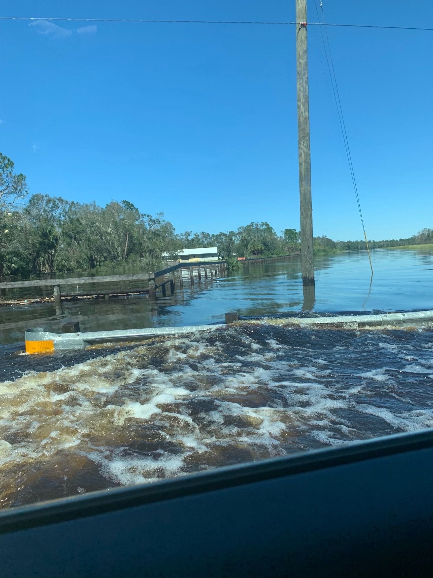 A photo taken during Sean Williams' drive back from Fort Lauderdale to St. Petersburg in the immediate aftermath of Hurricane Ian. (Photo courtesy of Sean Williams)