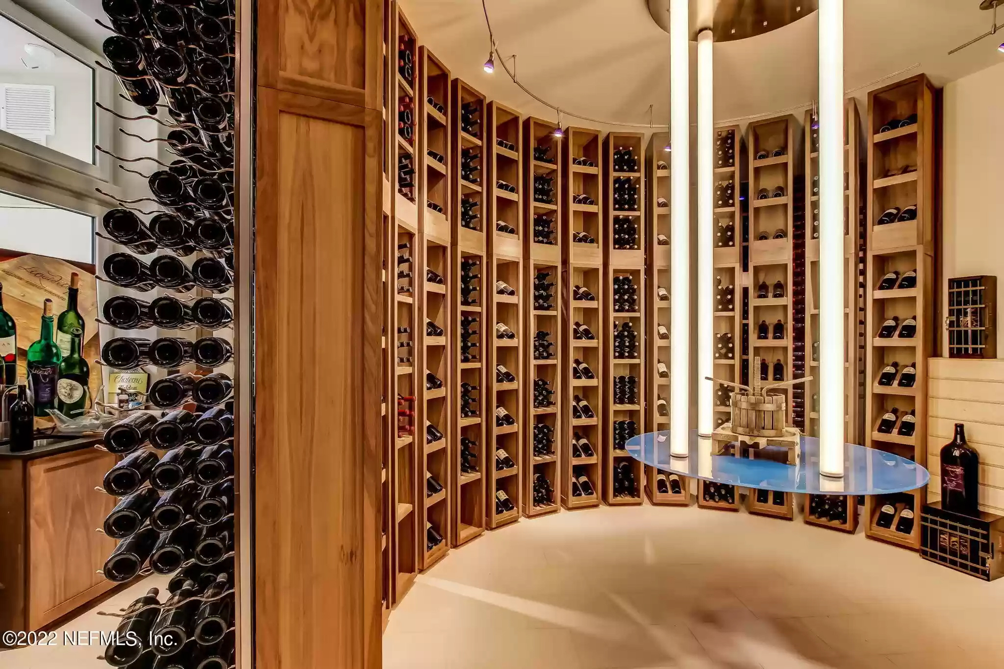 The wine cellar is shown in this photo from the home's Northeast Florida MLS listing.