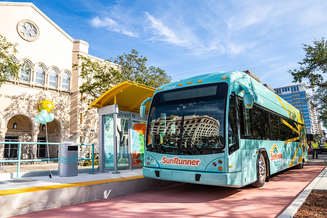 The SunRunner welcomed passengers starting at 6 a.m. on Friday, Oct. 25. More than 10,000 people used the service in its first four days. (Courtesy photo)