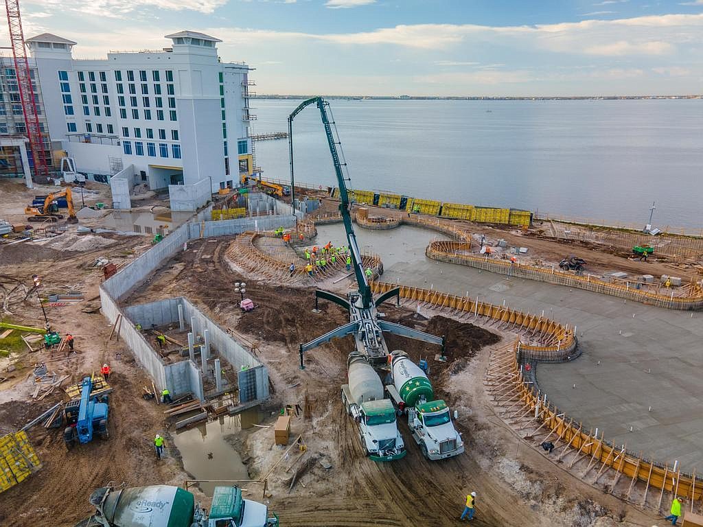 Construction crews are back at work at the Sunseeker Resort Charlotte Harbor. The resort is now expected to reopen the fall of 2023. (Courtesy photo)
