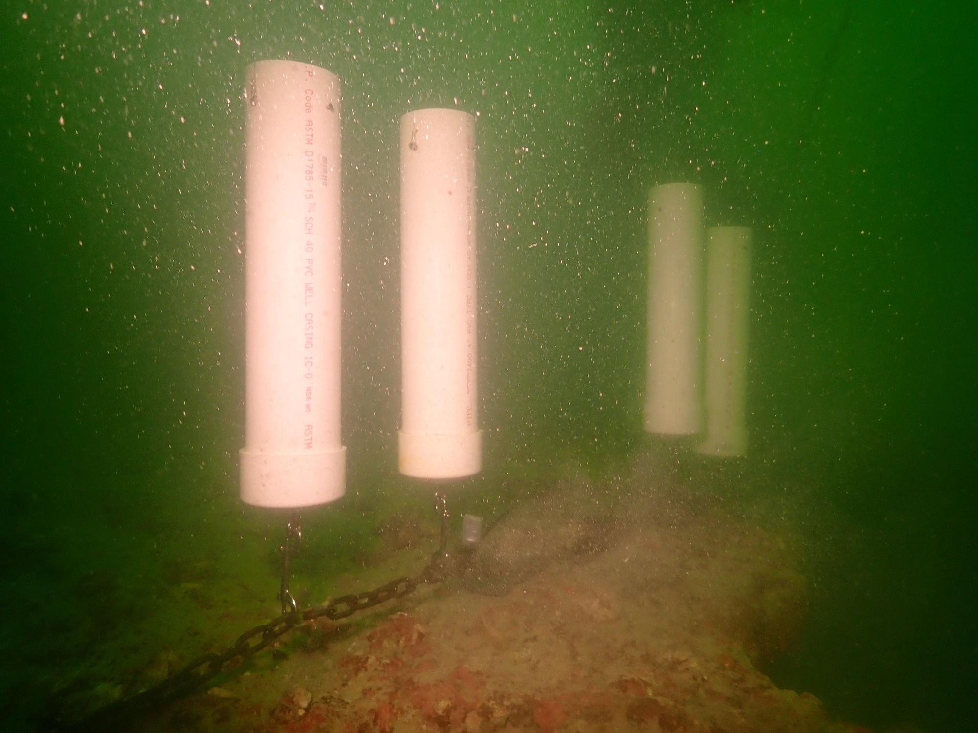 Old sediment traps were replaced with these new ones. Several traps could not be found. (Courtesy photo by James Douglass).