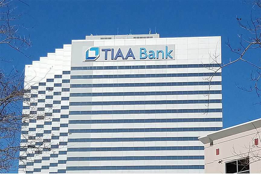 TIAA Bank Center at 301 W Bay St. in Downtown Jacksonville. The bank will be getting a new name.