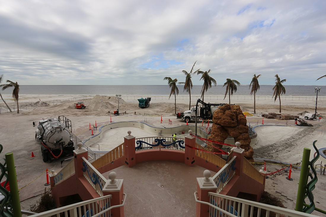 The Pink Shell Beach Resort & Marina in a photo taken nearly a month after Hurricane Ian.