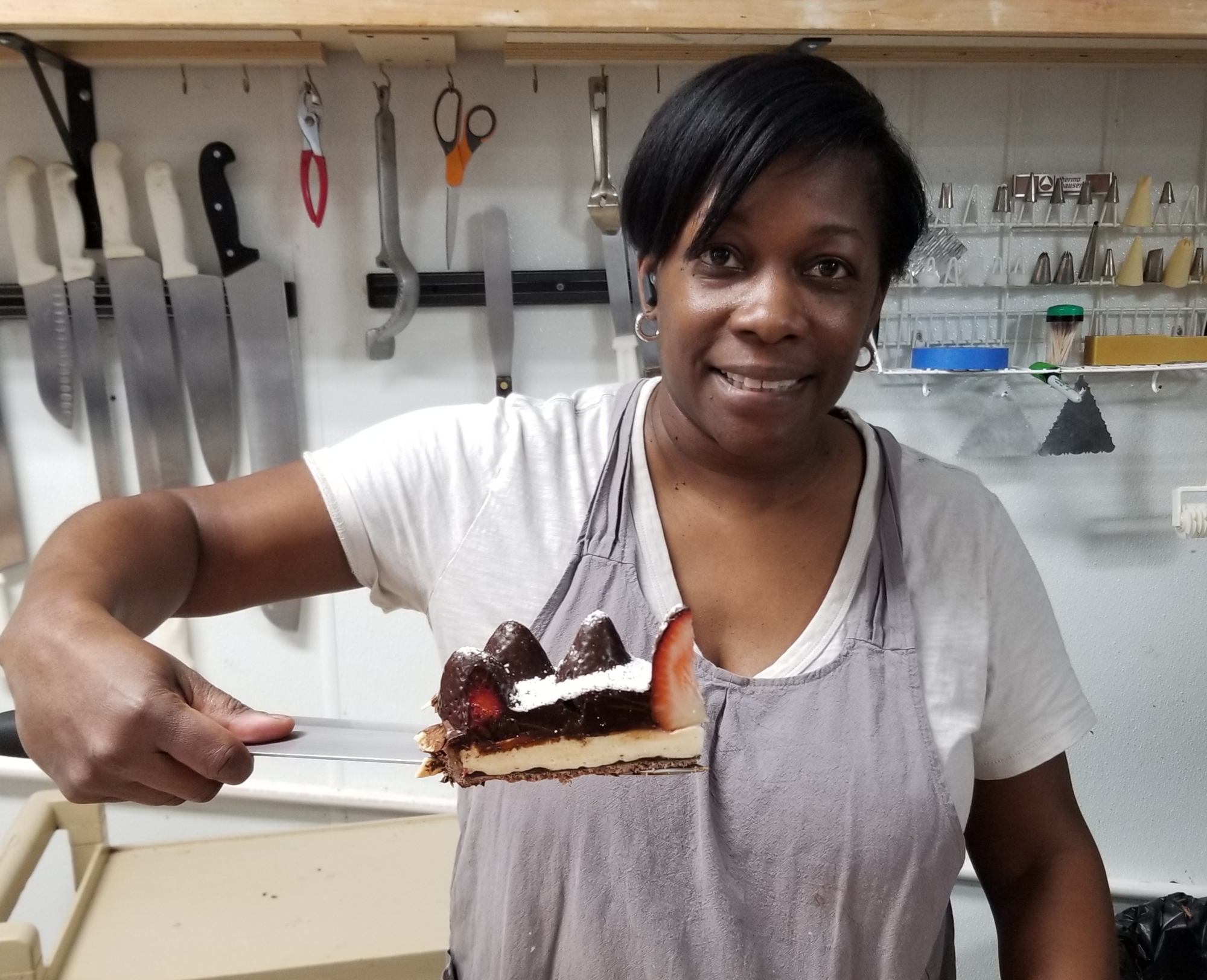 Former Bleu Chocolat Cafe co-owner and chef Erika Cline, who operated the Springfield restaurant before closing it almost three years ago, works closely with Country Harvest Desserts.