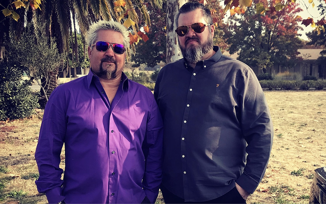 Food Network star Guy Fieri, left, is a big fan of Tampa chef Richard Hales, right, who&#39;s bringing his Hales Blackbrick restaurant concept to Tampa. (Courtesy photo)