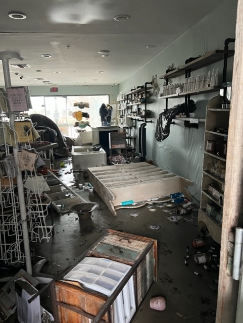 The Sanibel location for Naples Soap Co. took on significant damage from Ian. (Courtesy photo)
