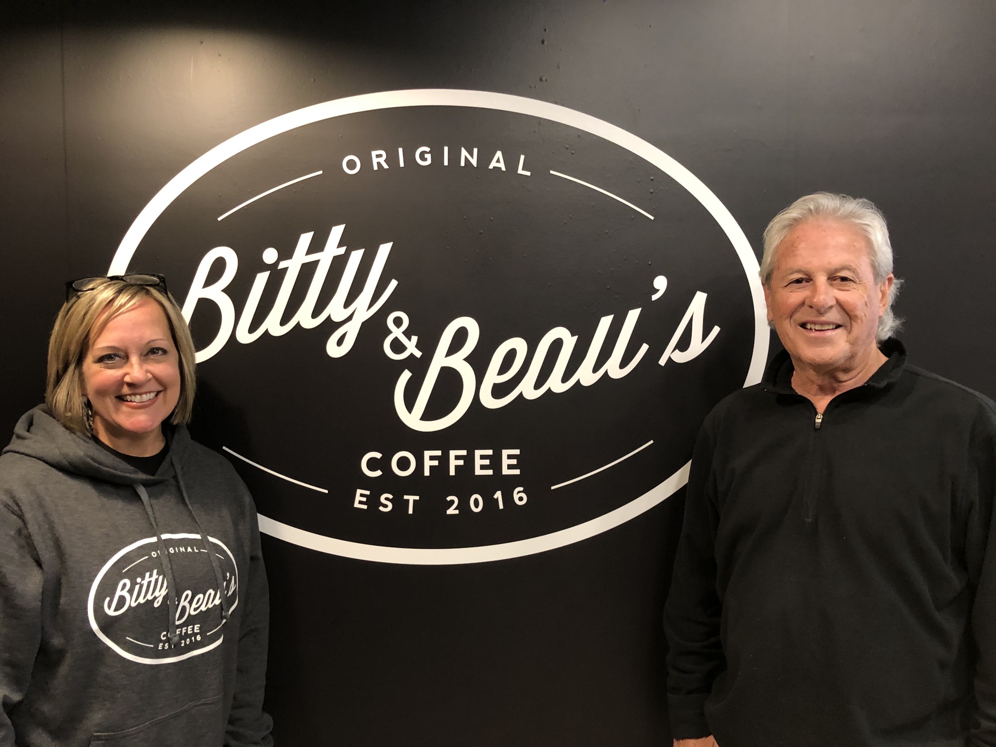 Howard White and Lissie Hurst are the owners of the Bitty & Beau’s Coffee franchise location in Jacksonville.