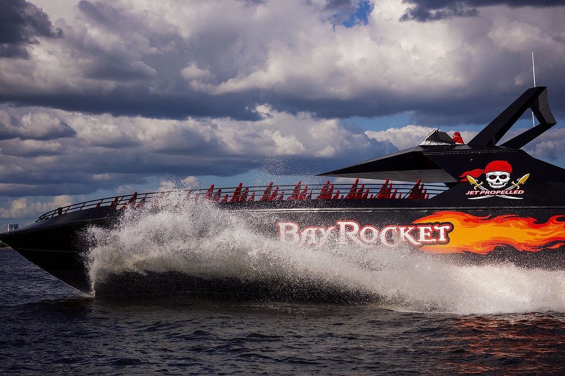 Yacht Starship&#39;s Bay Rocket debuted on Nov. 18 in downtown Tampa. (Courtesy photo)