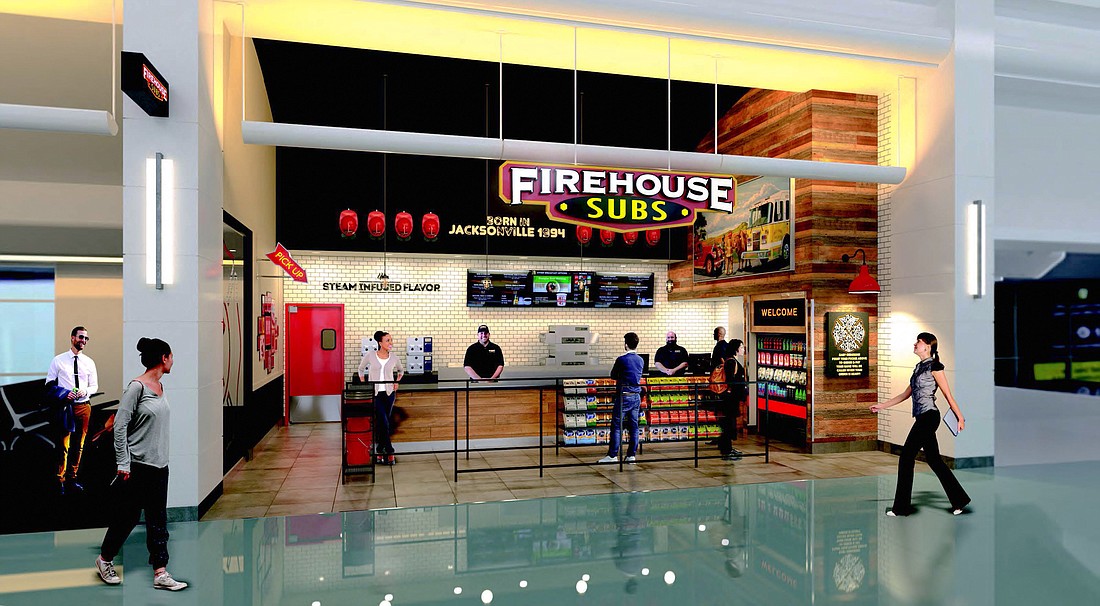 Firehouse Subs is building-out in Concourse C at Jacksonville International Airport
