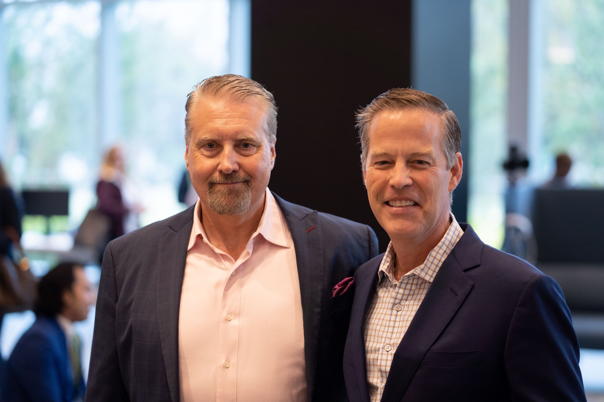 Rob Lee, president of FIS Impact Ventures, and Gary Norcross, FIS CEO, spoke to contestants before the seven-minute pitches.