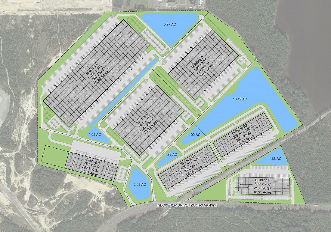VanTrust said it is in the design phase for a 235,000-square-foot building at Imeson Park South in North Jacksonville. It said it does not have a tenant for the building.