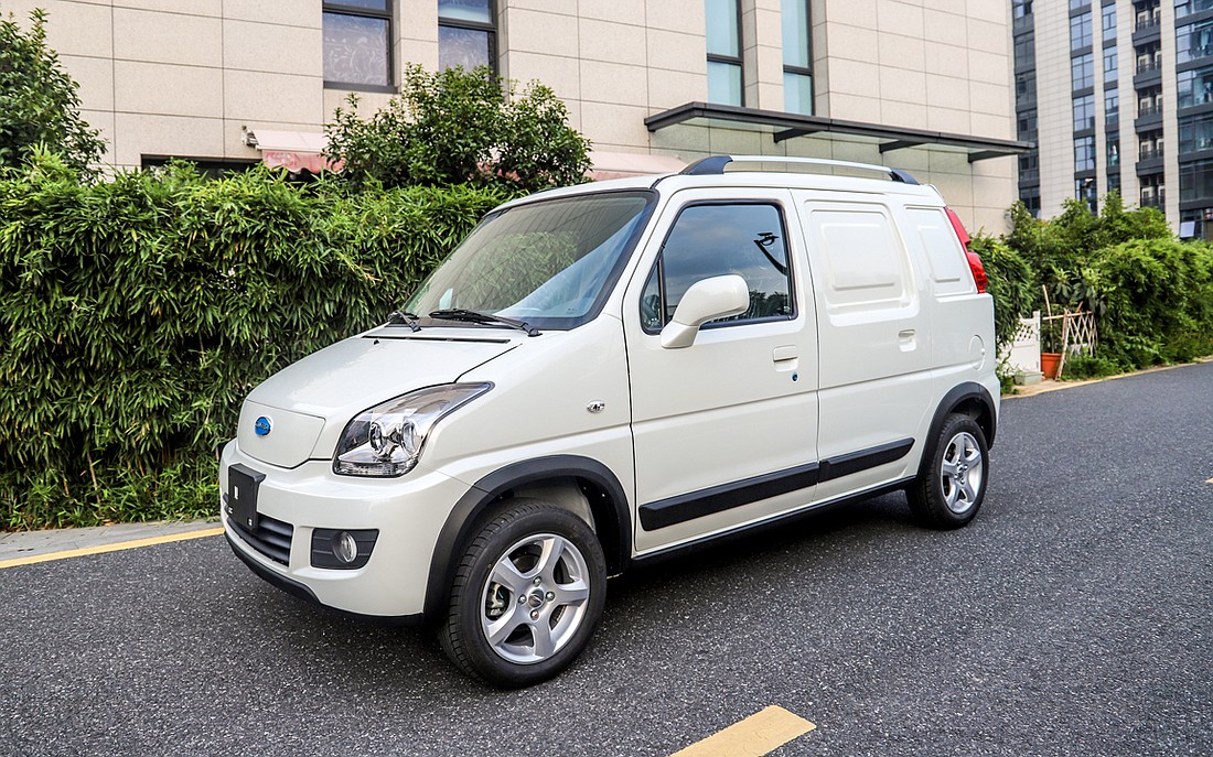 The Cenntro Logistar 100 is an electric van with a top speed of 56 mph and a range of 75 miles.