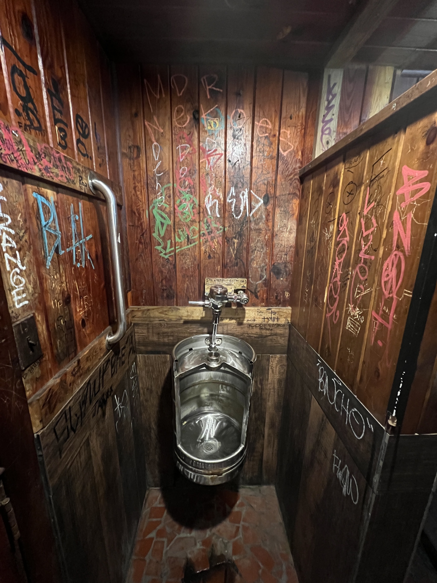 The new restrooms are designed to fit in with rest of the look at Pete's Bar.