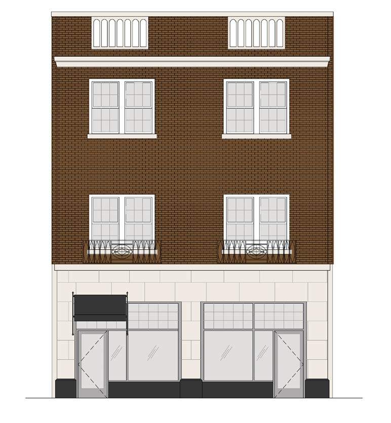 A rendering of the building facade.