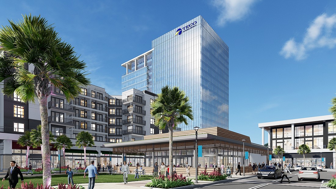 Tampa Electric will move from its downtown location in 2025 when a new 17-story tower in the Midtown Tampa development is complete. (Courtesy)