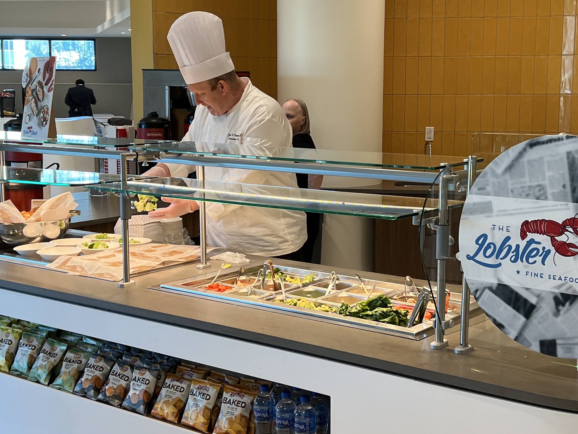Executive Chef Daniel Conroy will prepare items at the Baptist Medical Center Clay cafeteria not typically found on a hospital menu. Opening day featured lobster salad.