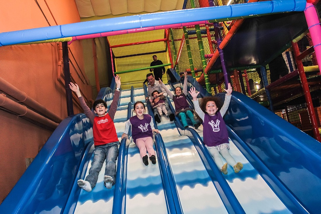 A slide is one of the activities found at the Kids Empire in Mesquite, Texas.