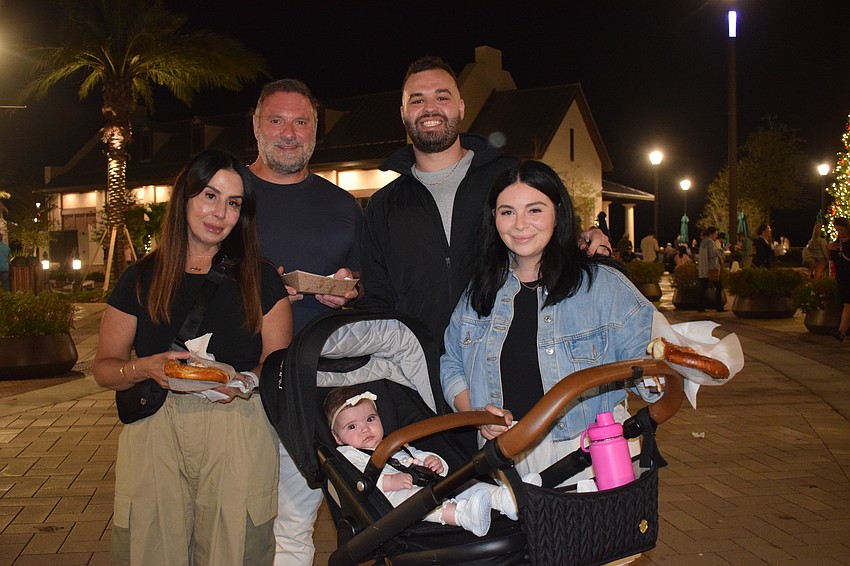 Cathy Guido, Carlo Guido, Ava Caputo, Anthony Caputo and Sierra Caputo, who are vacationing in Lakewood Ranch from Toronto, attend their first Ranch Nite Wednesdays. 