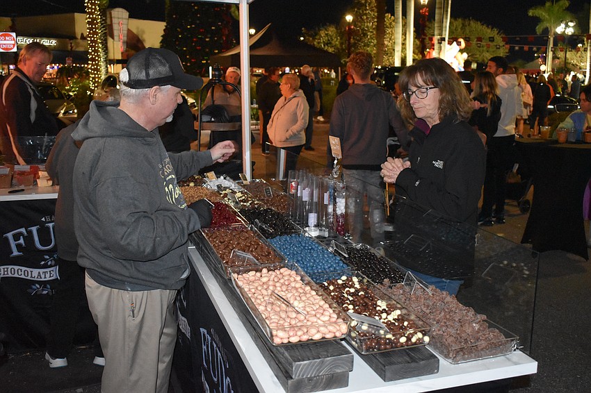 Waterside's Stanely Brickhouse showcases the treats of Chocolate Moonshine Co. to Rochester, New York's Kim Hyde.