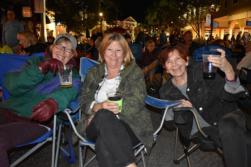 River Club's Mary Ryan, Parrish's Nancy Styrk, and Tara's Sherry Swarts continue their tradition of visiting Music on Main together.