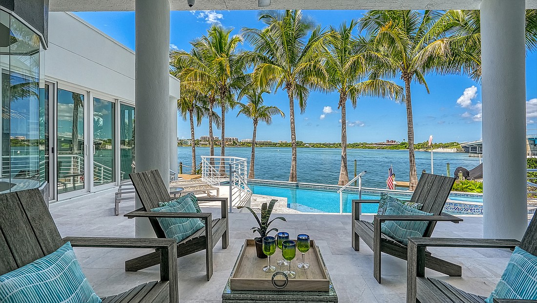 Views across New Pass to the south end of Longboat Key.
