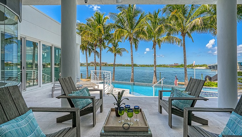 Views across New Pass to the south end of Longboat Key.