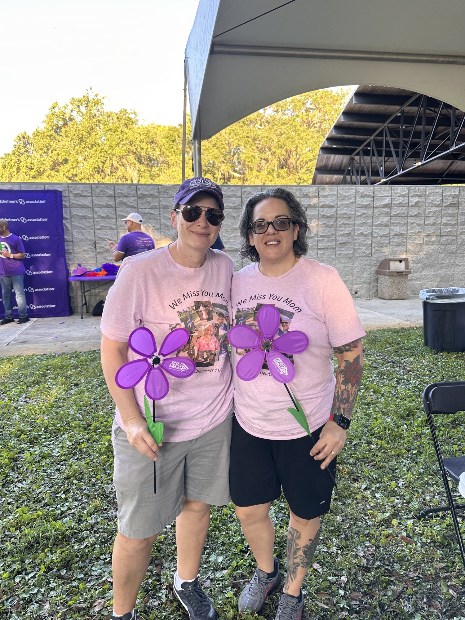 Melissa Wos and wife Carrie Wos at the Walk to End Alzheimer’s. Courtesy photo