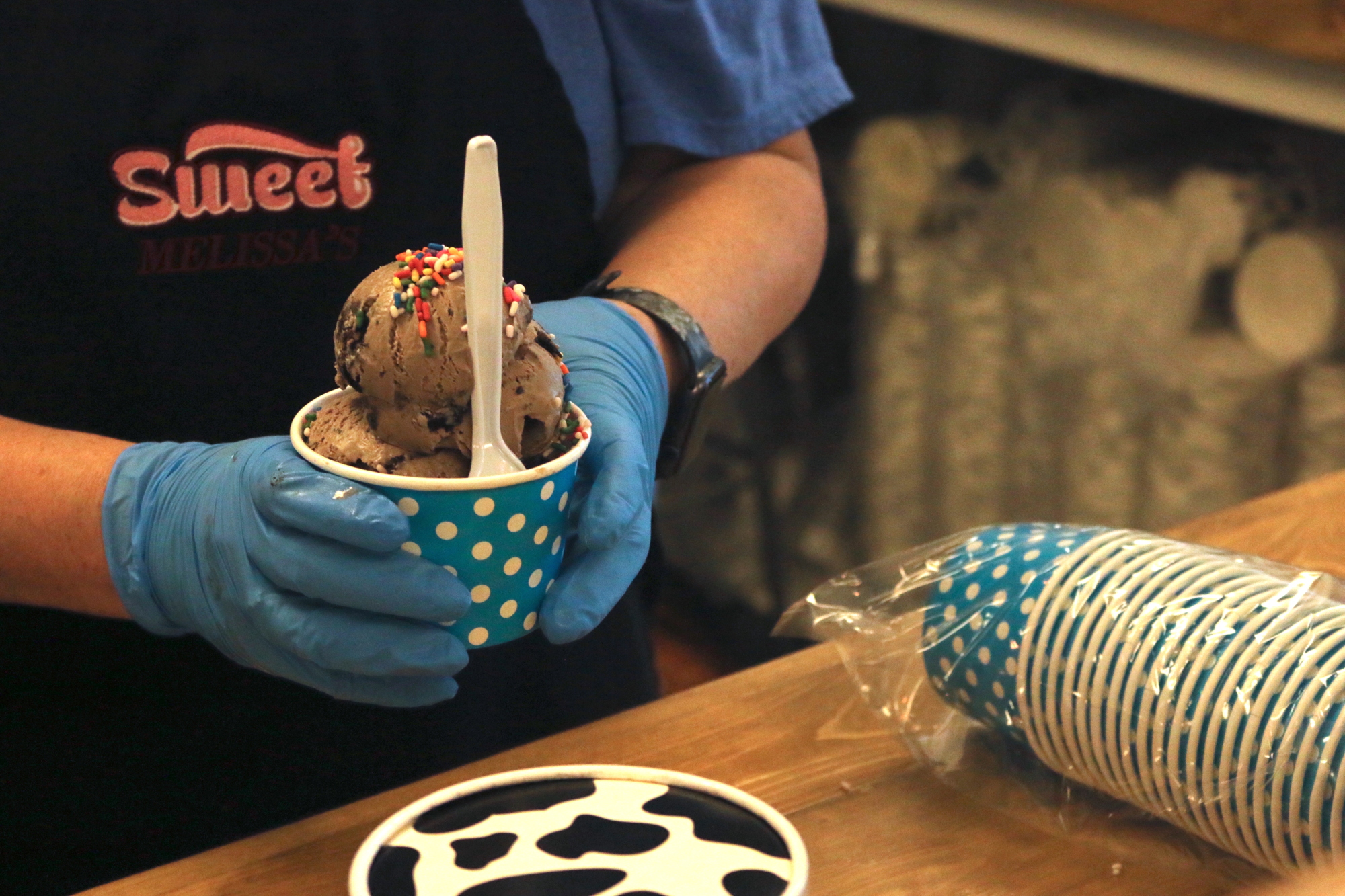 The ice cream at Sweet Melissa's is all home made. Herndon said she and her husband enjoy creating new recipes to try.  Photo by Sierra Williams