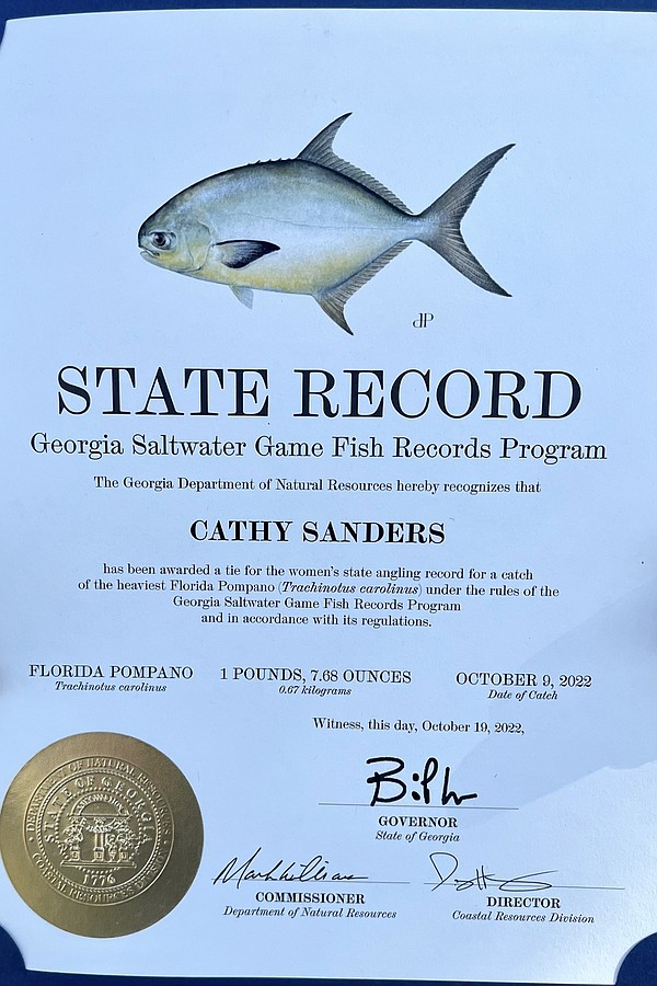 Angler catches Georgia record for Florida pompano