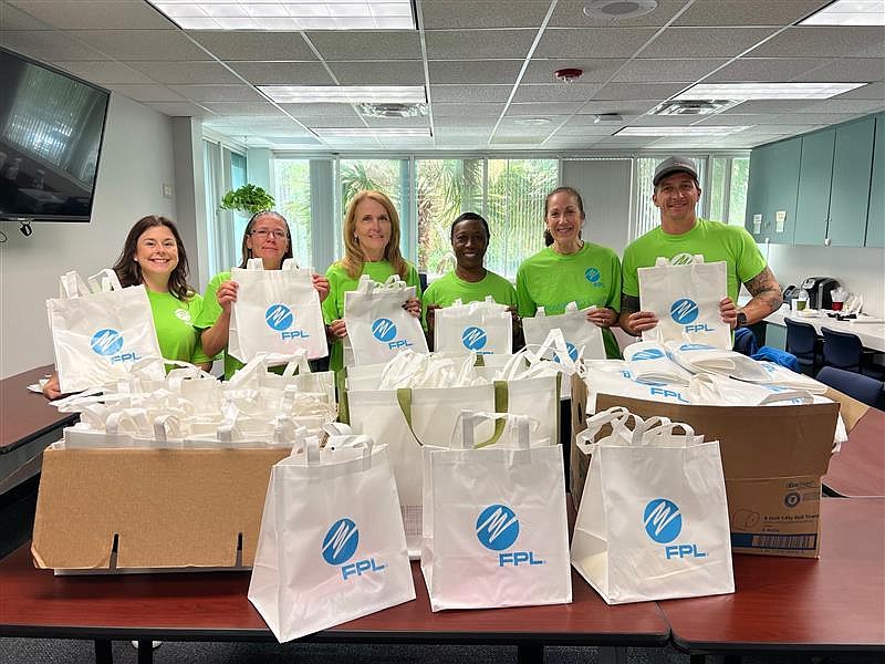 FPL partnered with United Way of Volusia-Flagler Counties to build and distribute 200 kits to the homeless community. Courtesy photo